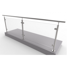 Kit balustrada din inox pentru sticla , inaltime 1000 mm, lungime 2700 mm (sticla nu este inclusa)